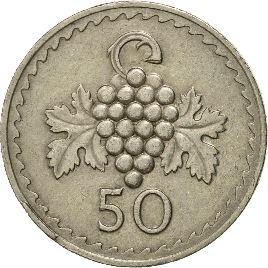 Coin, Cyprus, 50 Mils, 1973, EF(40-45), Copper-nickel, KM:41