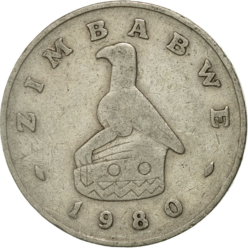 Moneda, Zimbabue, 50 Cents, 1980, MBC, Cobre - níquel, KM:5