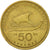 Coin, Greece, 50 Drachmes, 1990, EF(40-45), Aluminum-Bronze, KM:147
