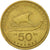 Coin, Greece, 50 Drachmes, 1990, EF(40-45), Aluminum-Bronze, KM:147