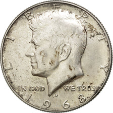 Coin, United States, Kennedy Half Dollar, Half Dollar, 1968, U.S. Mint, Denver
