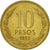 Münze, Chile, 10 Pesos, 1993, Santiago, SS, Aluminum-Bronze, KM:228.2