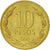 Coin, Chile, 10 Pesos, 1998, Santiago, AU(55-58), Aluminum-Bronze, KM:228.2