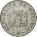 Moneta, Bolivia, Boliviano, 1991, EF(40-45), Stal nierdzewna, KM:205