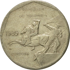 Coin, Colombia, 10 Pesos, 1985, EF(40-45), Copper-Nickel-Zinc, KM:270