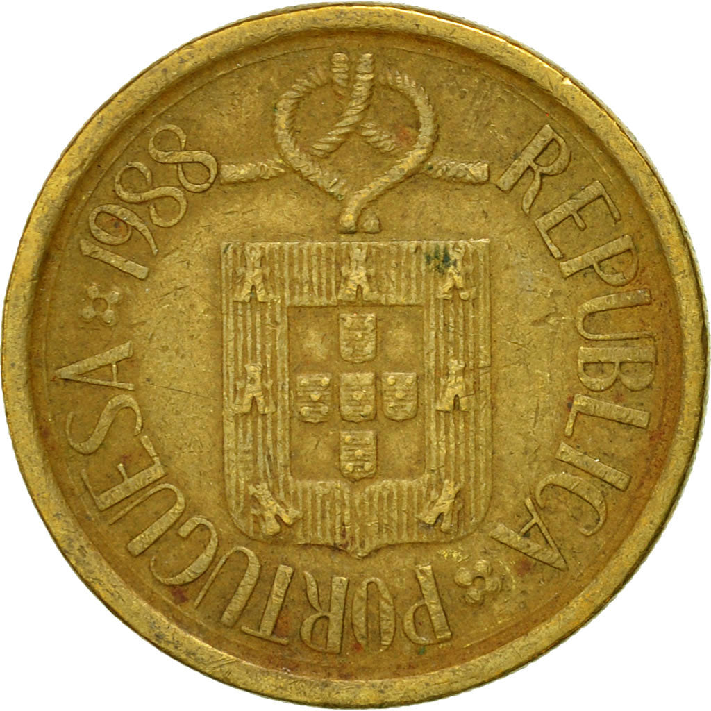 Moneta, Portogallo, 10 Escudos, 1988, BB, Nichel-ottone, KM:633