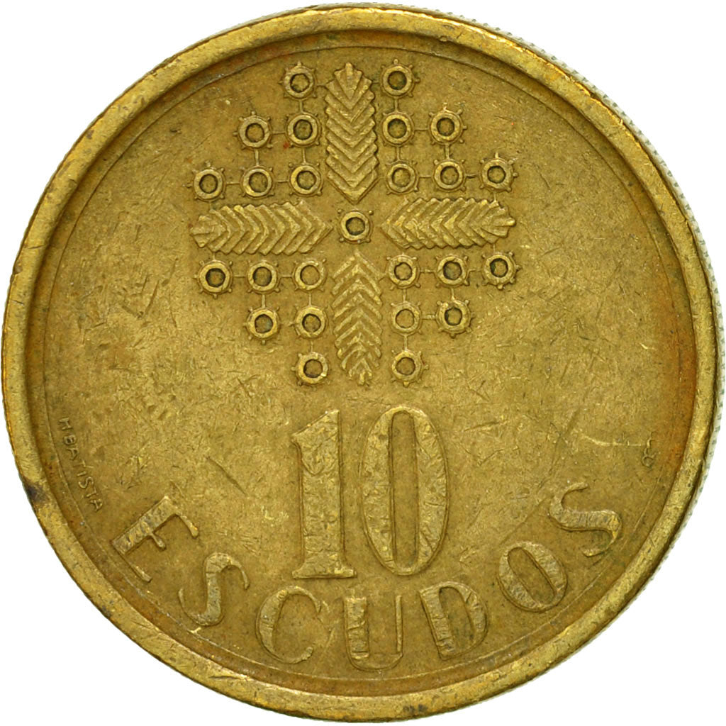 Moneta, Portogallo, 10 Escudos, 1988, BB, Nichel-ottone, KM:633