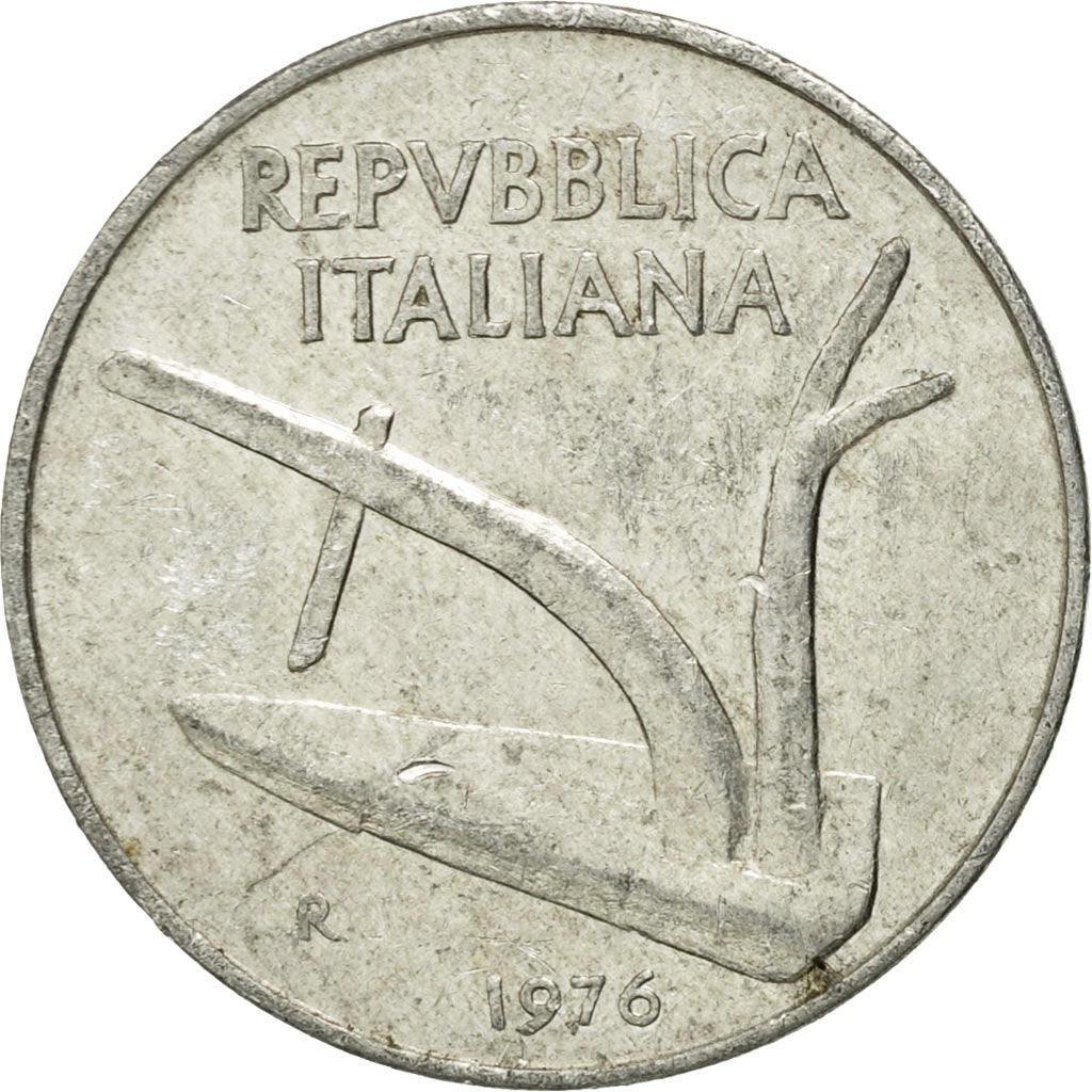 Münze, Italien, 10 Lire, 1976, Rome, SS, Aluminium, KM:93