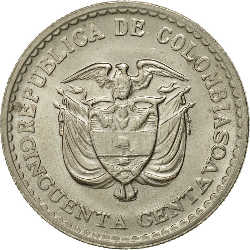 Moneta, Colombia, 50 Centavos, 1965, SPL-, Rame-nichel, KM:217