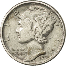 Monnaie, États-Unis, Mercury Dime, Dime, 1943, U.S. Mint, Philadelphie, SUP