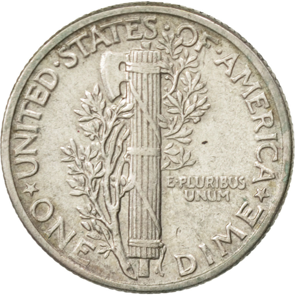 Coin, United States, Mercury Dime, Dime, 1943, U.S. Mint, Philadelphia