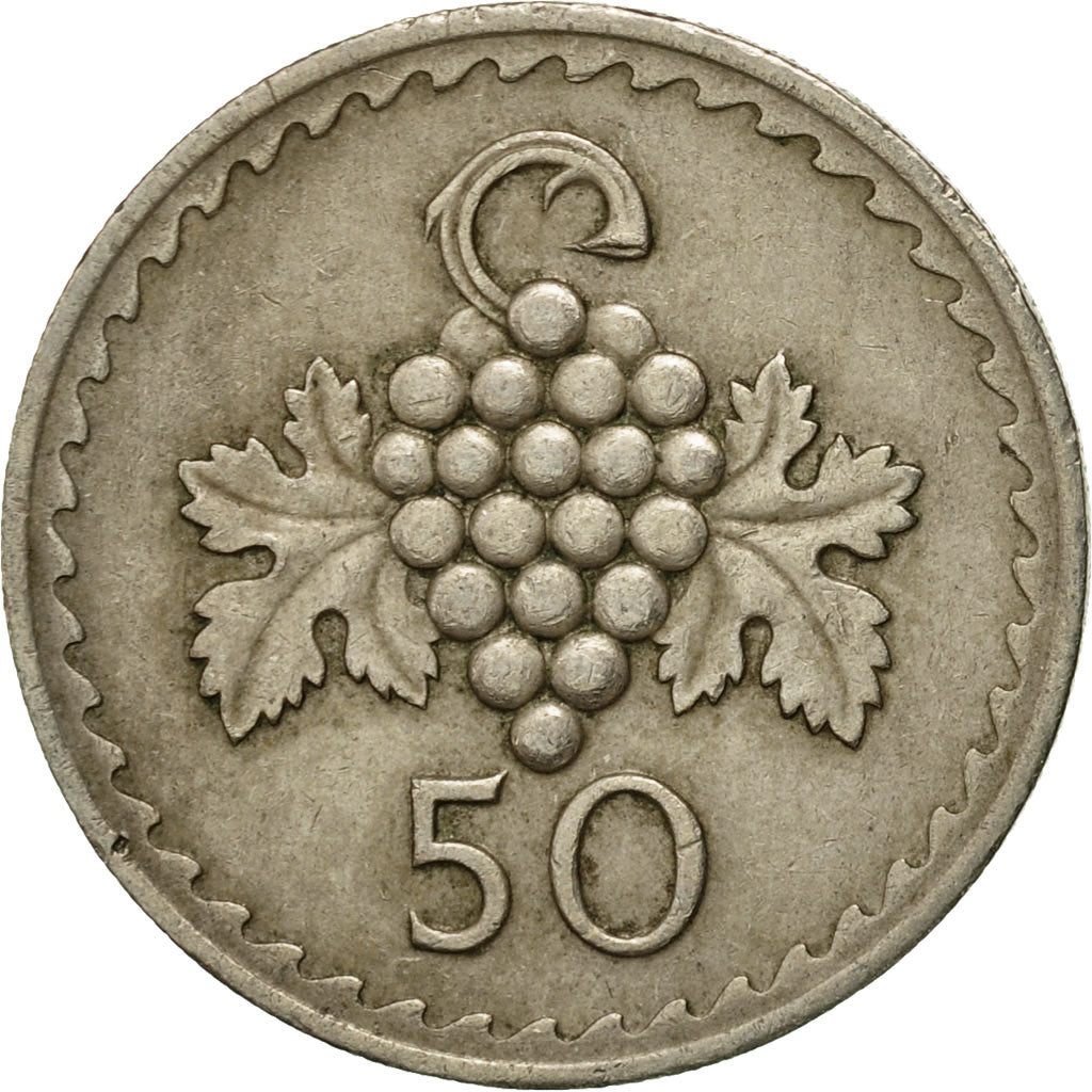 Coin, Cyprus, 50 Mils, 1976, EF(40-45), Copper-nickel, KM:41