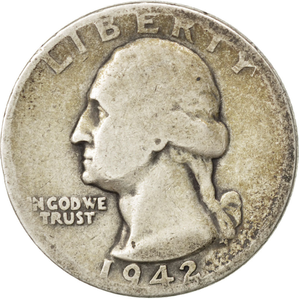 UNITED STATES, Washington Quarter, Quarter, 1942, U.S. Mint, KM #164,...