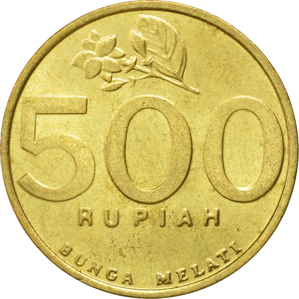 Coin, Indonesia, 500 Rupiah, 2000, AU(50-53), Aluminum-Bronze, KM:59