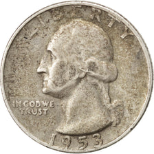 UNITED STATES, Washington Quarter, Quarter, 1953, U.S. Mint, KM #164,...