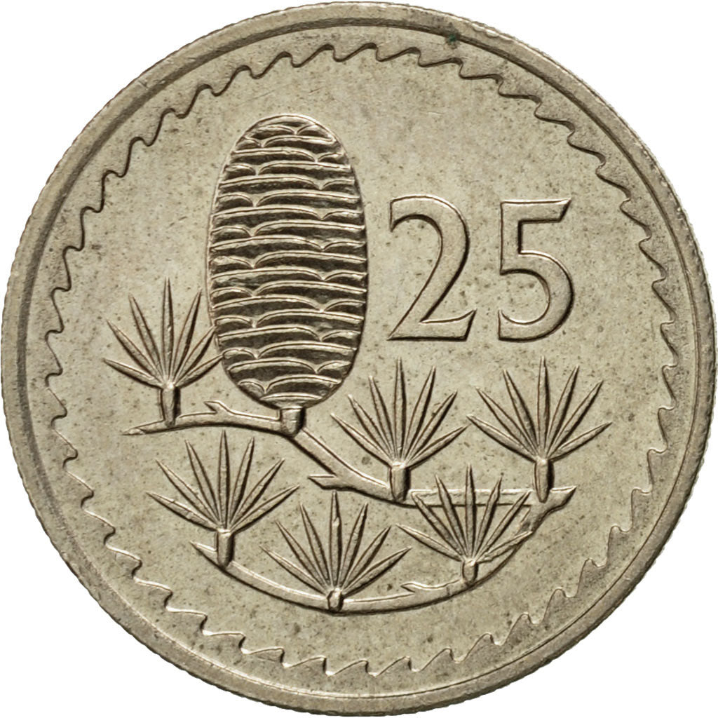 Coin, Cyprus, 25 Mils, 1976, AU(50-53), Copper-nickel, KM:40