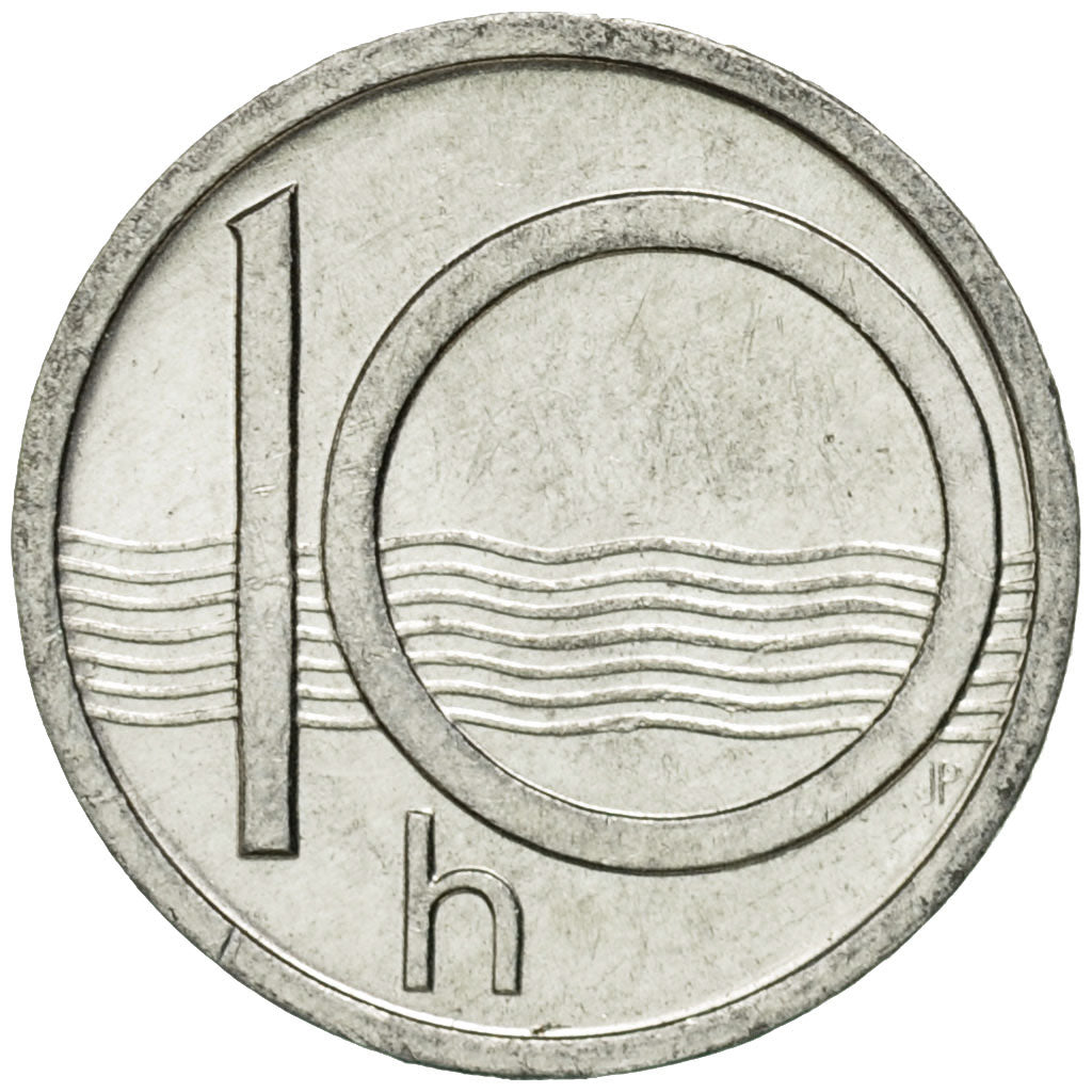 Coin, Czech Republic, 10 Haleru, 1993, EF(40-45), Aluminum, KM:6