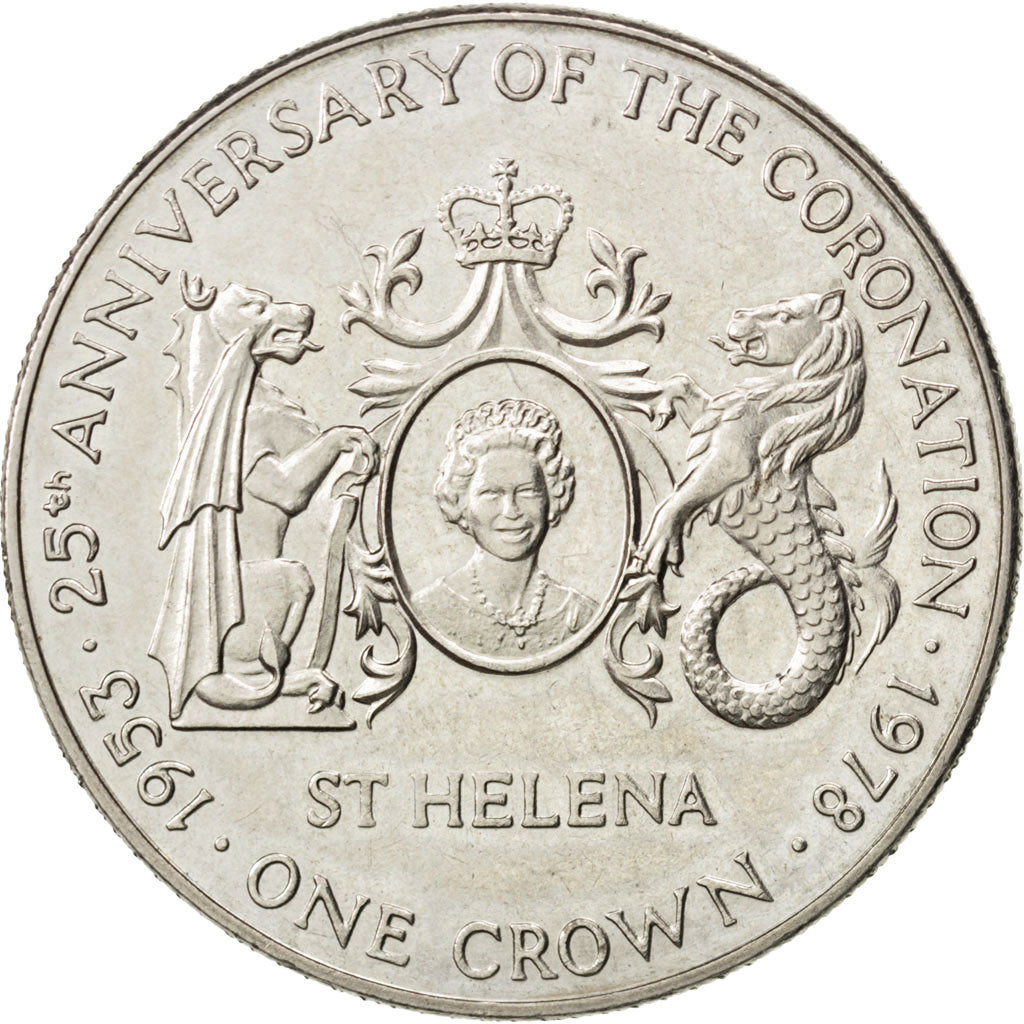 SAINT HELENA, 25 Pence, Crown, 1978, Pobjoy Mint, KM #7, MS(60-62),...