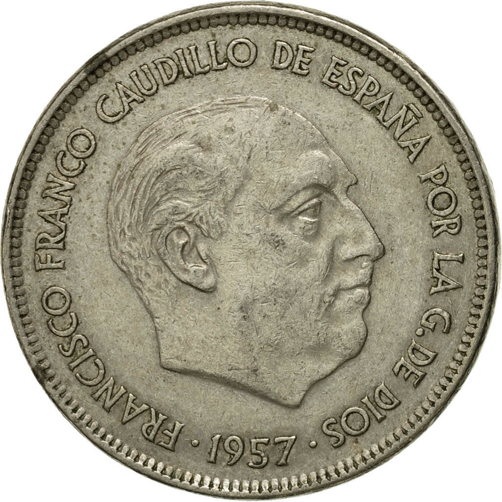 Coin, Spain, Caudillo and regent, 25 Pesetas, 1975, EF(40-45), Copper-nickel