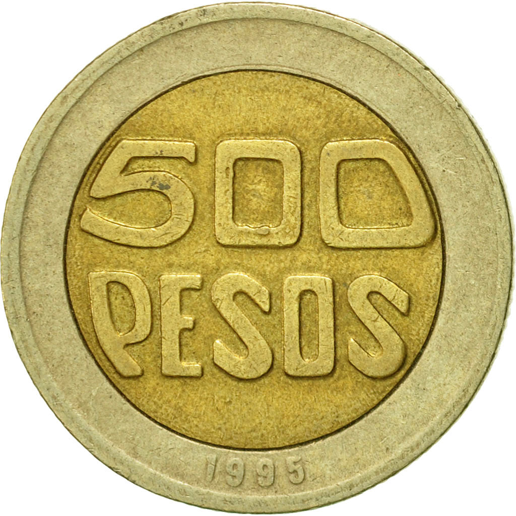 Coin, Colombia, 500 Pesos, 1995, EF(40-45), Bi-Metallic, KM:286