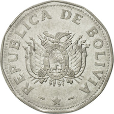 Coin, Bolivia, 2 Bolivianos, 1991, EF(40-45), Stainless Steel, KM:206.1
