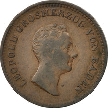 GERMAN STATES, Kreuzer, 1833, KM #197.2, EF(40-45), Copper, 4.05