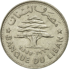 Coin, Lebanon, 50 Piastres, 1969, AU(50-53), Nickel, KM:28.1