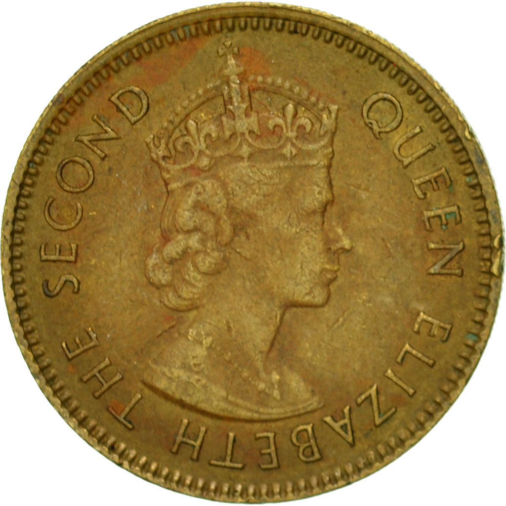 Monnaie, Hong Kong, Elizabeth II, 10 Cents, 1965, TTB, Nickel-brass, KM:28.1