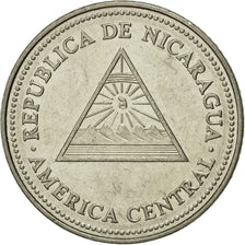 Moneta, Nicaragua, 5 Cordobas, 1997, BB, Acciaio ricoperto in nichel, KM:90