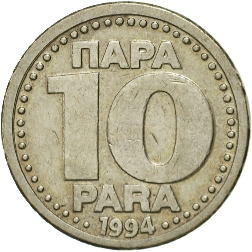 Coin, Yugoslavia, 10 Para, 1994, EF(40-45), Copper-Nickel-Zinc, KM:162.1