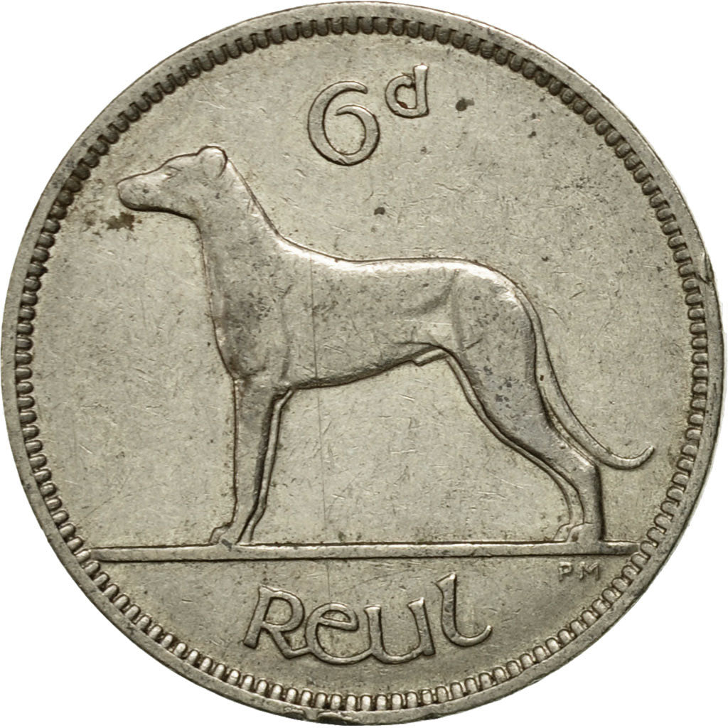 Coin, IRELAND REPUBLIC, 6 Pence, 1939, EF(40-45), Nickel, KM:13
