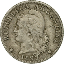 Coin, Argentina, 20 Centavos, 1897, VF(30-35), Copper-nickel, KM:36