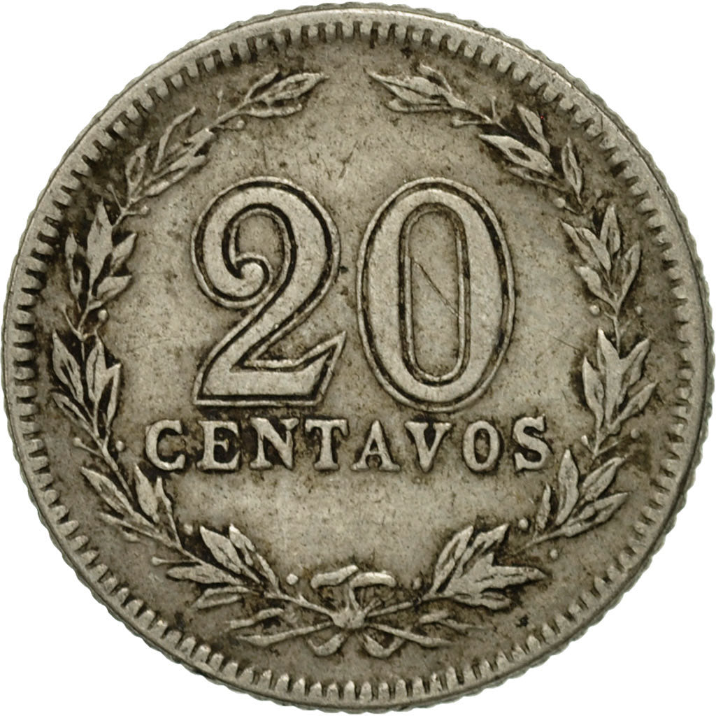Coin, Argentina, 20 Centavos, 1897, VF(30-35), Copper-nickel, KM:36
