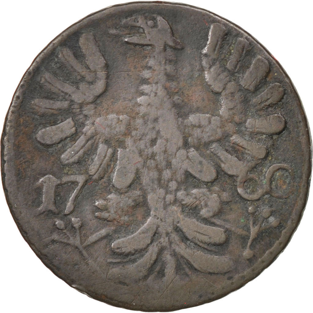 GERMAN STATES, 12 Heller, 1760, KM #51, EF(40-45), Copper, 4.80
