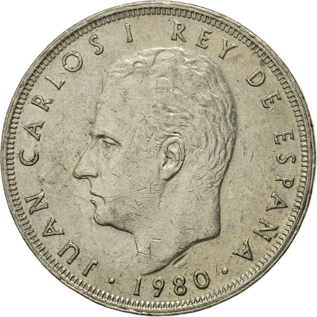 Coin, Spain, Juan Carlos I, 25 Pesetas, 1981, EF(40-45), Copper-nickel, KM:818