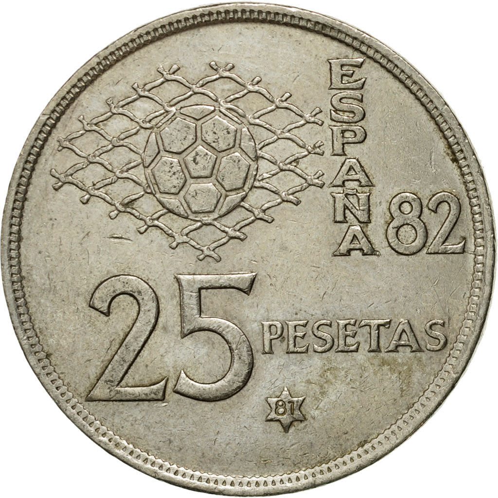Coin, Spain, Juan Carlos I, 25 Pesetas, 1981, EF(40-45), Copper-nickel, KM:818