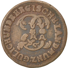 Moneta, Stati tedeschi, JULICH-BERG, Karl Theodor, 1/4 Stüber, 1786, MB+, Rame
