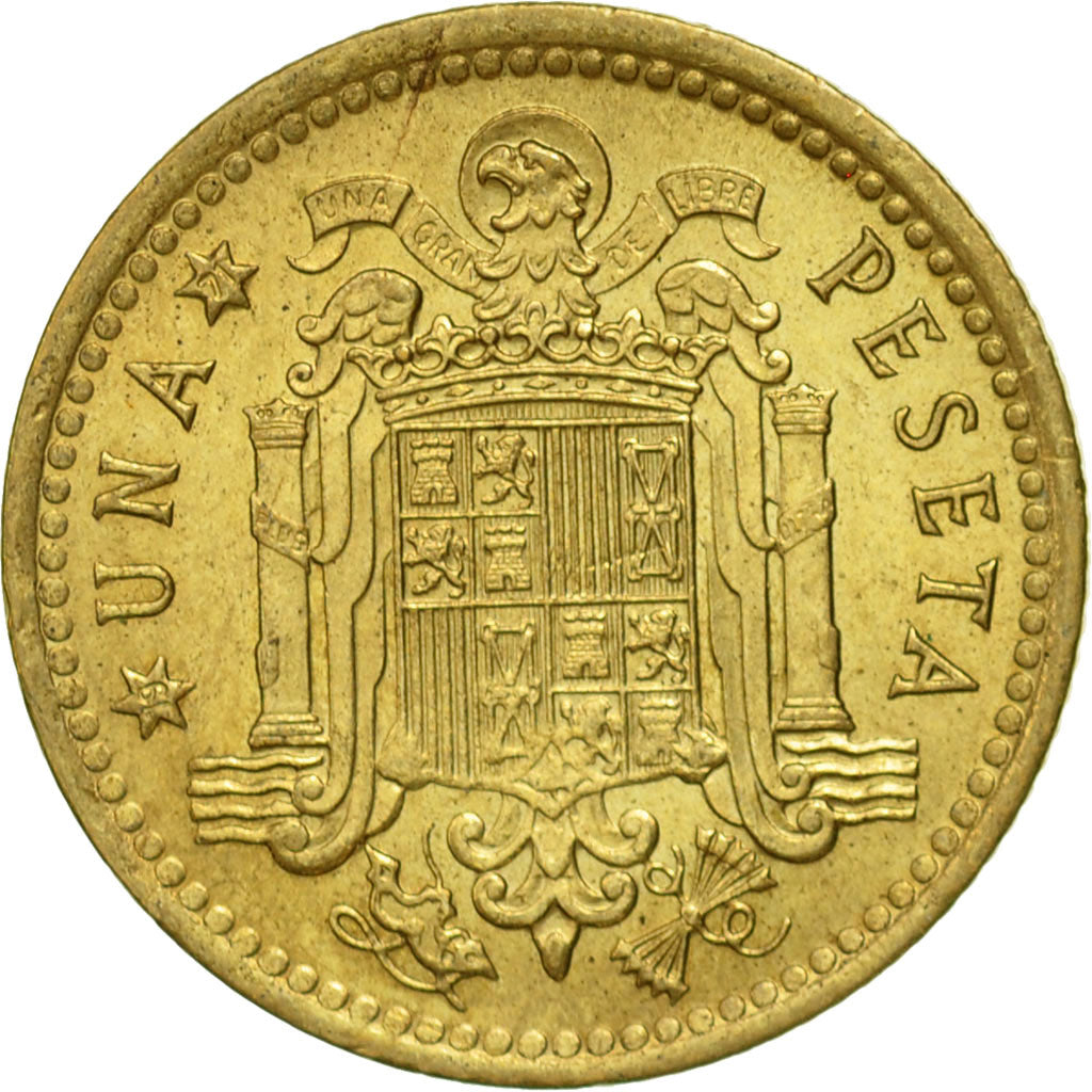 Coin, Spain, Francisco Franco, caudillo, Peseta, 1971, AU(55-58)