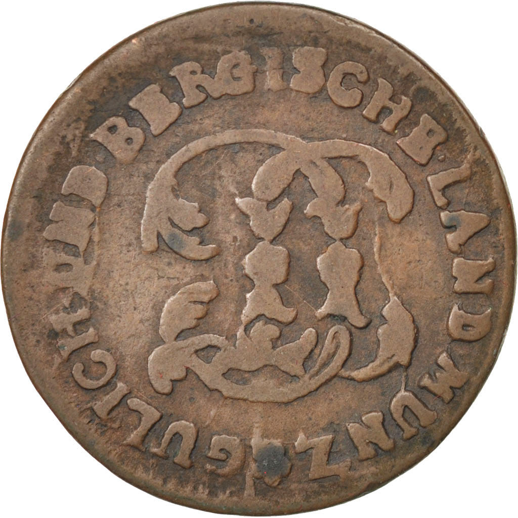 Coin, German States, JULICH-BERG, Karl Theodor, 1/2 Stüber, 1787, VF(20-25)