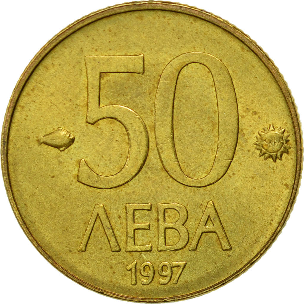 Coin, Bulgaria, 50 Leva, 1997, EF(40-45), Brass, KM:225