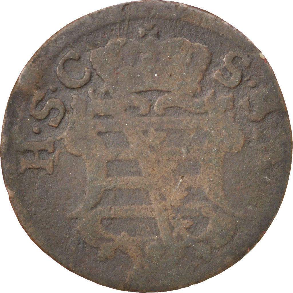 GERMAN STATES, Pfennig, 1772, Saalfeld, KM #93, VF(20-25), Copper, 20-22, 1.42