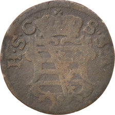 GERMAN STATES, Pfennig, 1772, Saalfeld, KM #93, VF(20-25), Copper, 20-22, 1.42