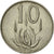 Moneda, Sudáfrica, 10 Cents, 1965, MBC, Níquel, KM:68.2