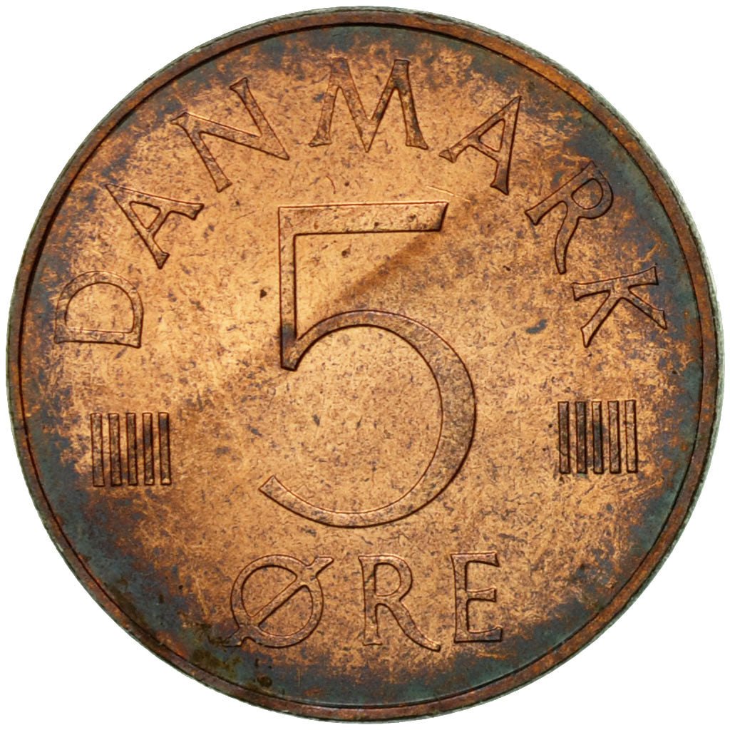 Moneta, Danimarca, Margrethe II, 5 Öre, 1985, Copenhagen, BB, Ferro placcato