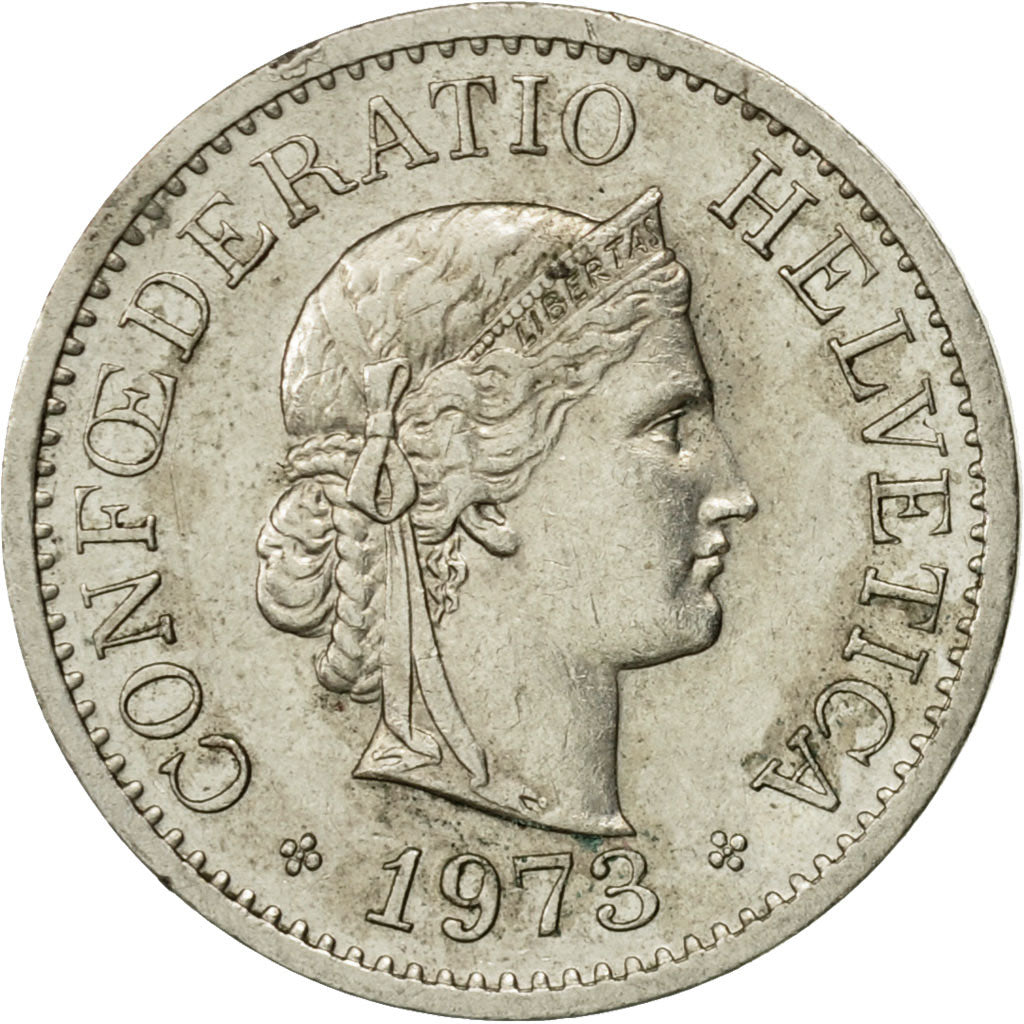 Münze, Schweiz, 10 Rappen, 1973, Bern, SS, Copper-nickel, KM:27