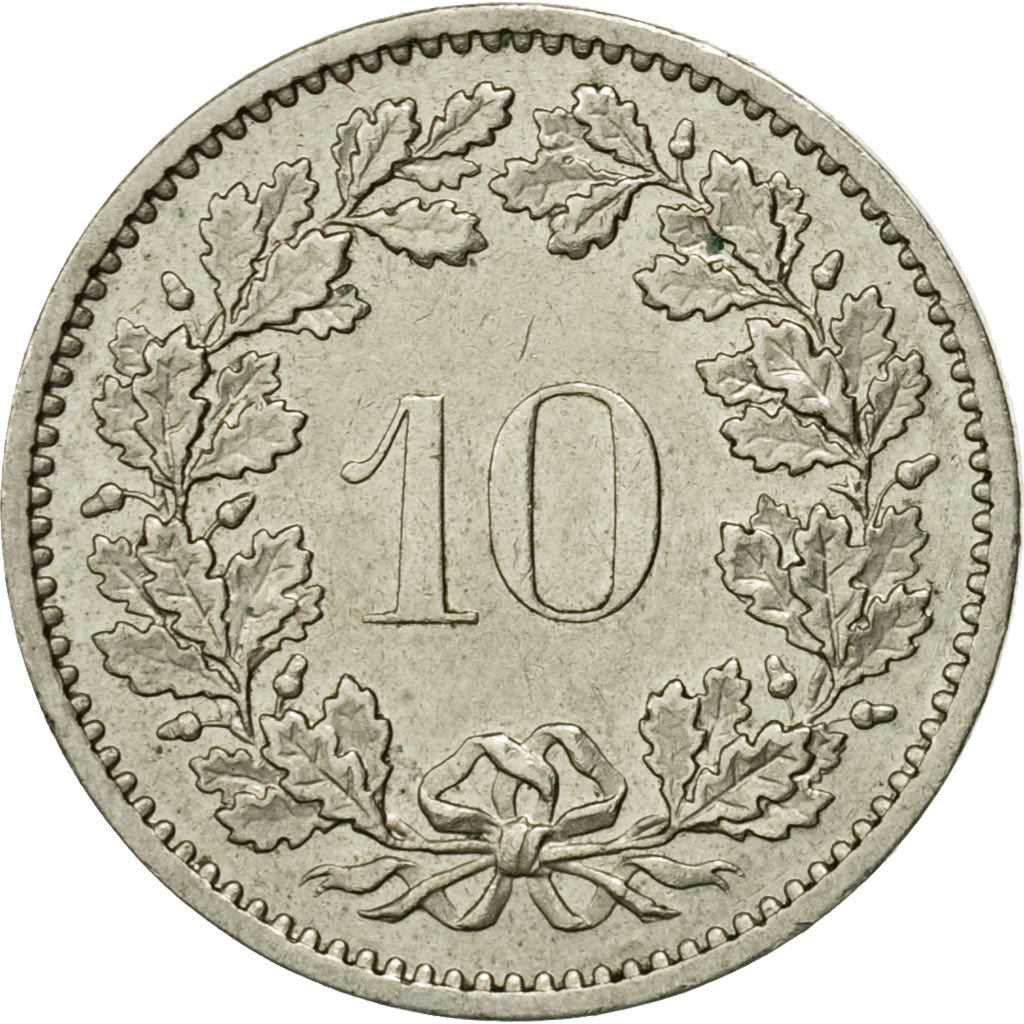 Münze, Schweiz, 10 Rappen, 1973, Bern, SS, Copper-nickel, KM:27