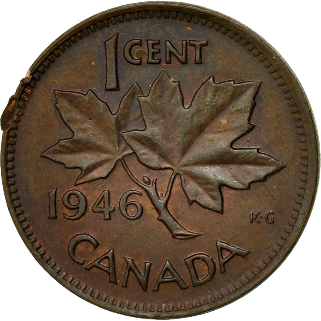 Coin, Canada, George VI, Cent, 1946, Royal Canadian Mint, Ottawa, EF(40-45)