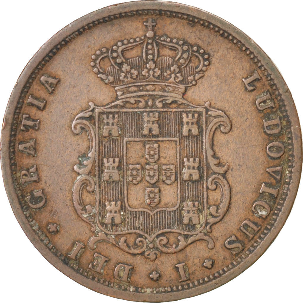Coin, Portugal, Luiz I, 5 Reis, 1872, EF(40-45), Copper, KM:513