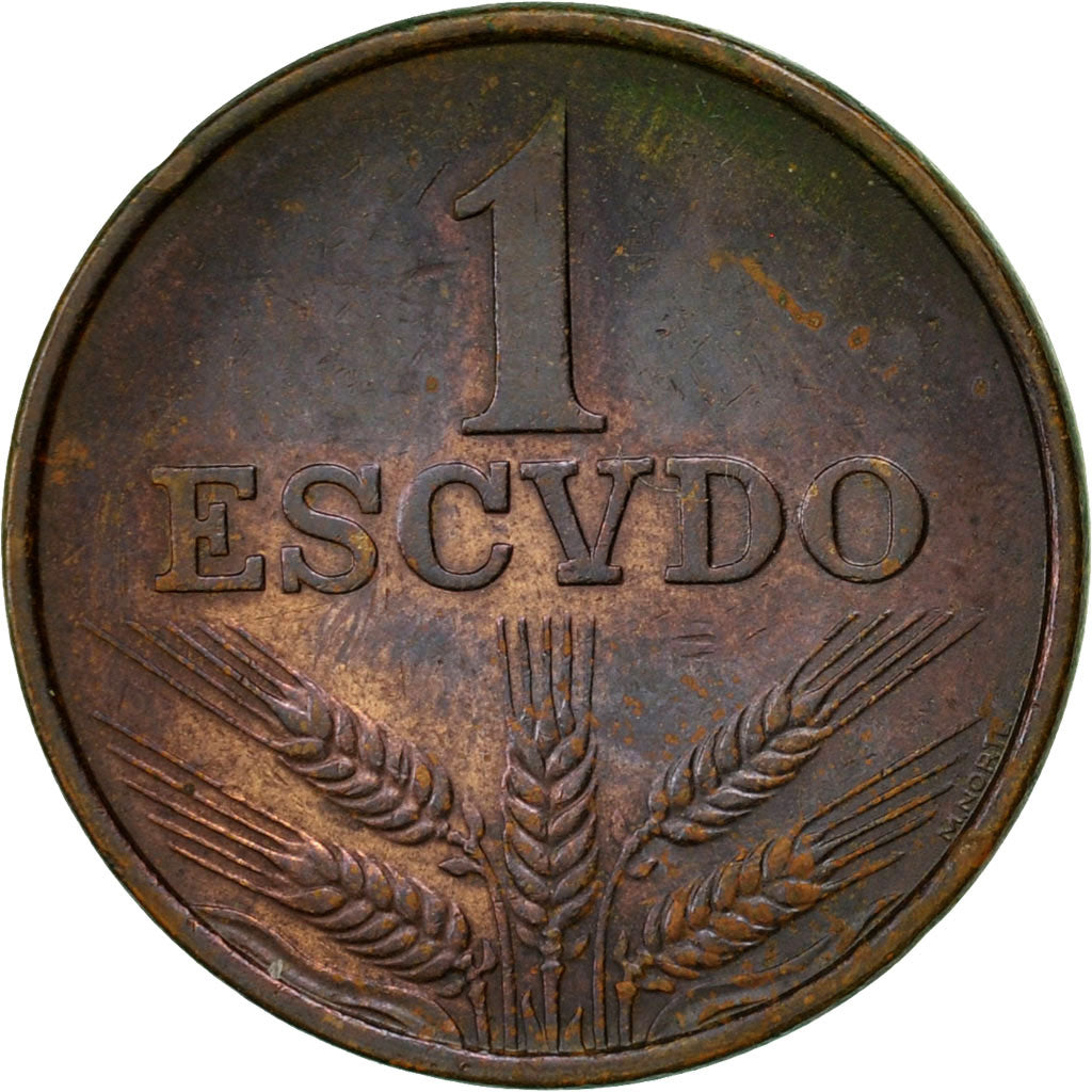Coin, Portugal, Escudo, 1973, VF(30-35), Bronze, KM:597