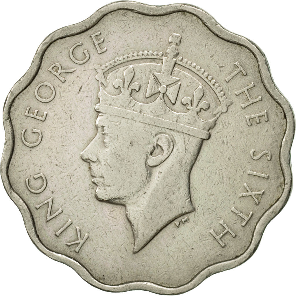 Moneta, Mauritius, George VI, 10 Cents, 1952, BB, Rame-nichel, KM:30